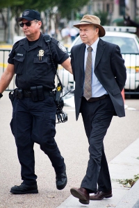 Former NASA climate scientist James Hansen arrested in front of the White House in August 2011